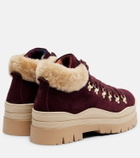 Bogner Arosa shearling-lined suede lace-up boots