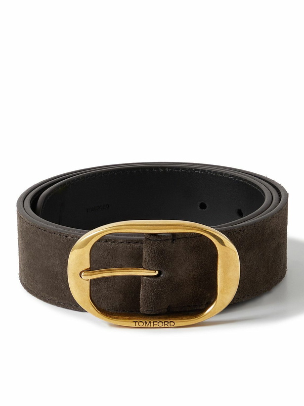 Photo: TOM FORD - 4cm Suede Belt - Brown