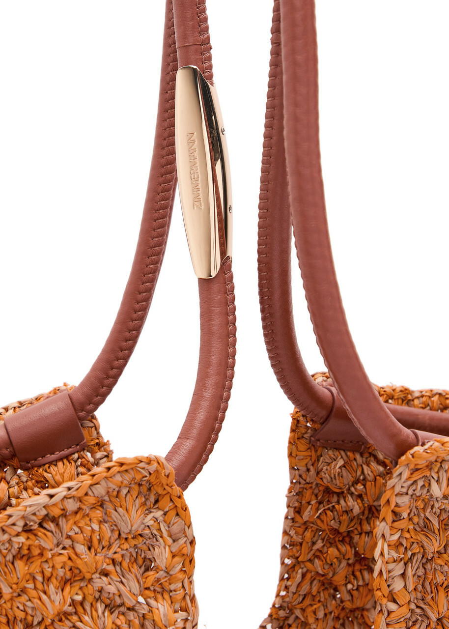 Zimmermann Goldentime Medium Fringed Raffia Tote bag - Multicoloured 1 - One Size
