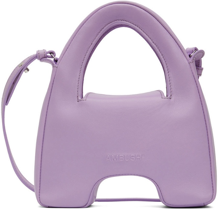 Photo: AMBUSH Purple Padded 'A' Shoulder Bag