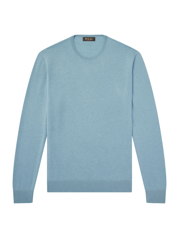 Photo: Loro Piana - Sergio Cashmere Sweater - Blue