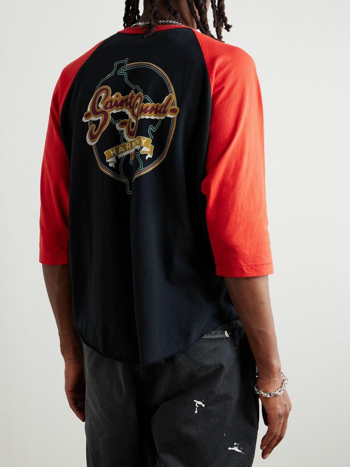 SAINT MXXXXXX - LASTMAN Oversized Printed Cotton-Jersey T-Shirt