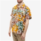 Beams Plus Men's Batik Print Vacation Shirt in Brown