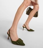 Manolo Blahnik Maysli suede slingback pumps