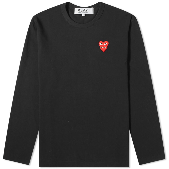 Photo: Comme des Garcons Play Long Sleeve Overlapping Heart Tee