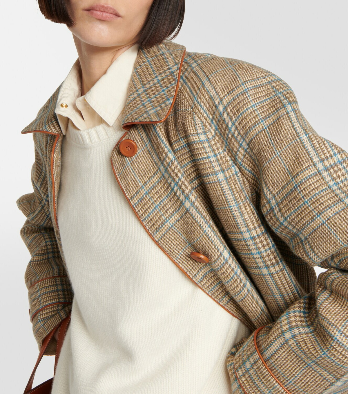 Loro Piana Checked linen and wool coat Loro Piana