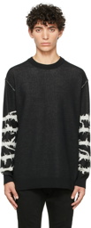 Undercoverism Black Barbed Wire Crewneck Sweater