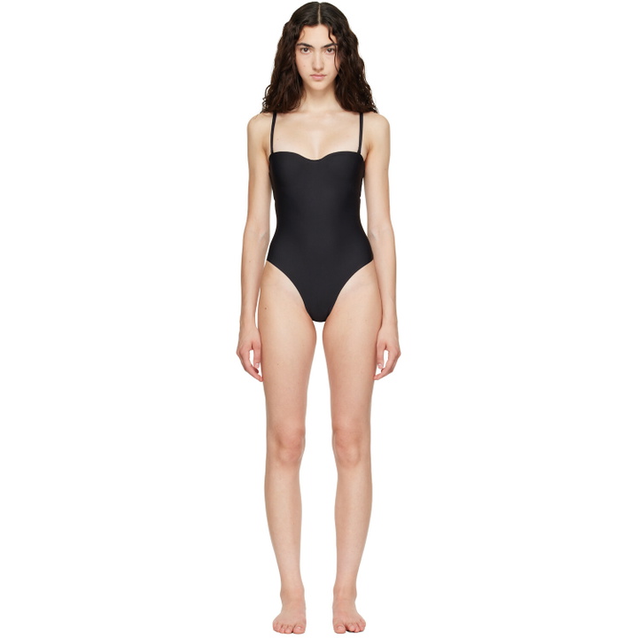 Photo: SKIMS Black SKIMS Body Underwire Thong Bodysuit