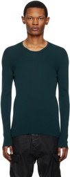 Label Under Construction Blue Ribbed Sweater