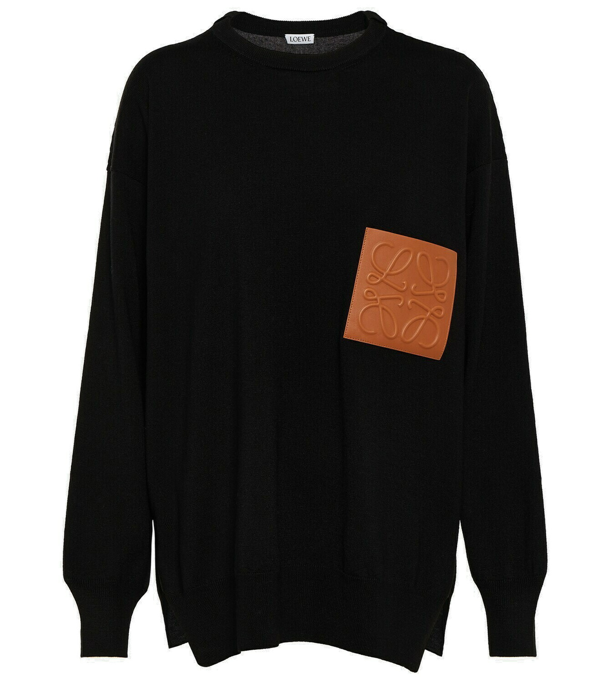 服/ファッション Loewe Anagram poket sweater Anagram pocket sweater in cotton blend Black - LOEWE USA Official