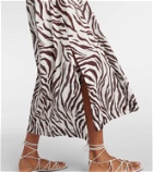 Max Mara Dorotea zebra-print cotton midi dress