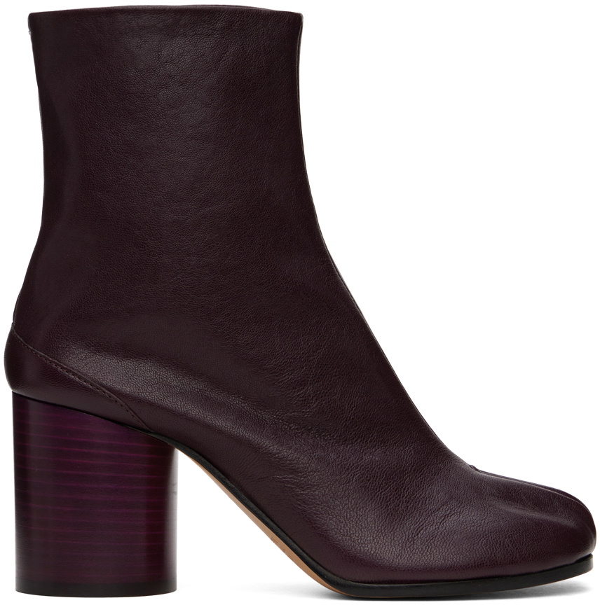 ショートブーツ・ブーティ Ankle Boots - MM6 Maison Margiela - Leather - Burgundy MM6 Maison Margiela and Dr. Martens Collaborate | Hypebae