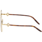 Fendi Gold FF Diamonds Sunglasses