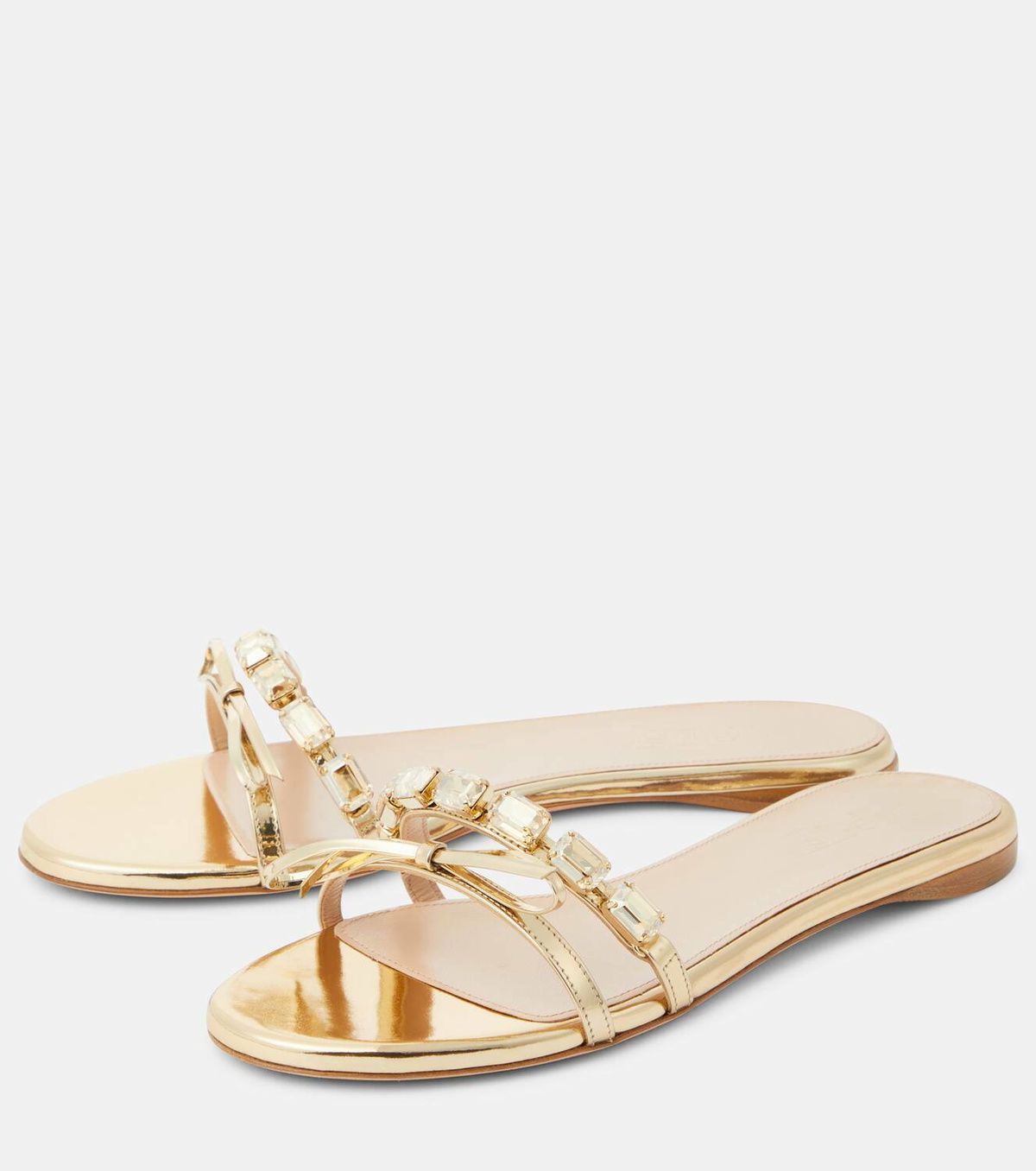 Giambattista Valli Metallic leather mules