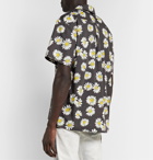 John Elliott - Camp-Collar Floral-Print Cotton Shirt - Black