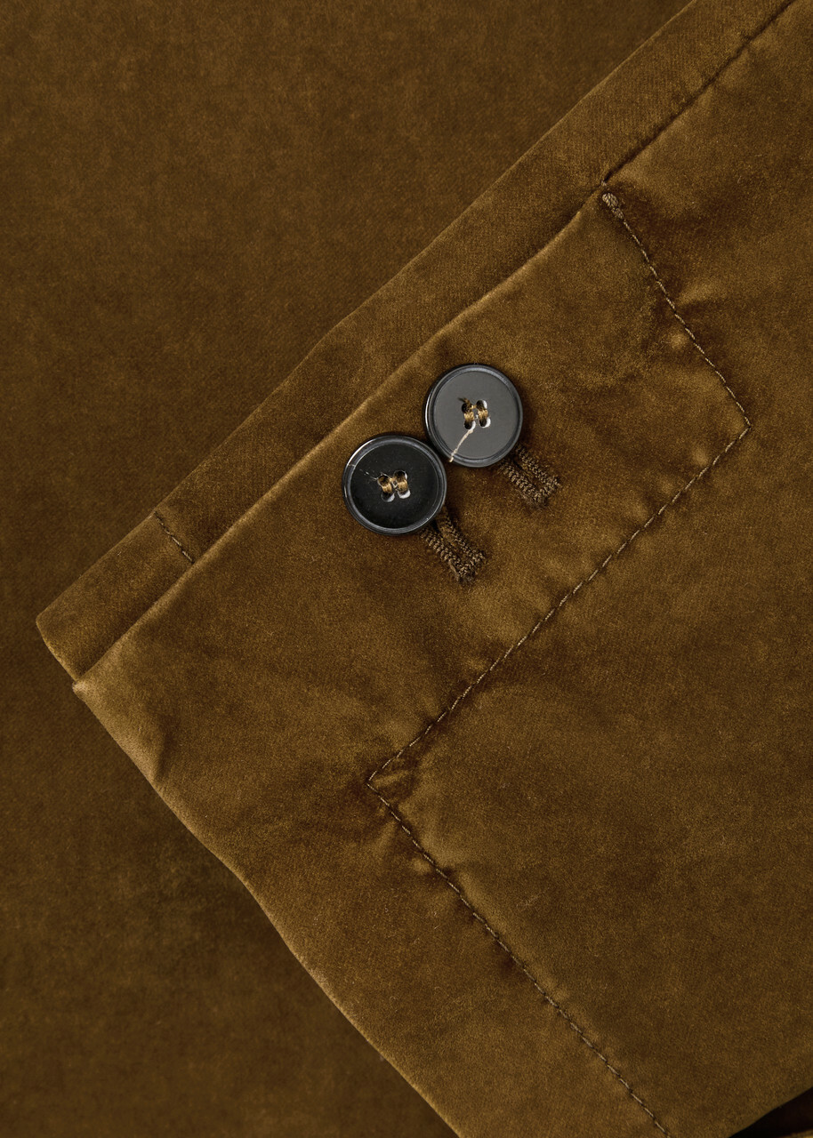 Forte_forte Double-breasted Velvet Blazer Gold
