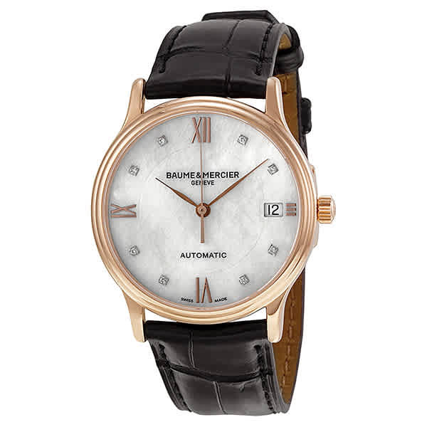 Photo: Baume and Mercier Classima 18 karat Rose Gold Diamond Dial Ladies Watch 10077