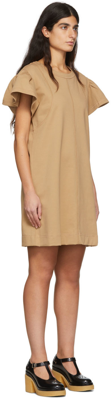 See by Chlo Brown Cotton Midi Dress See by Chloe