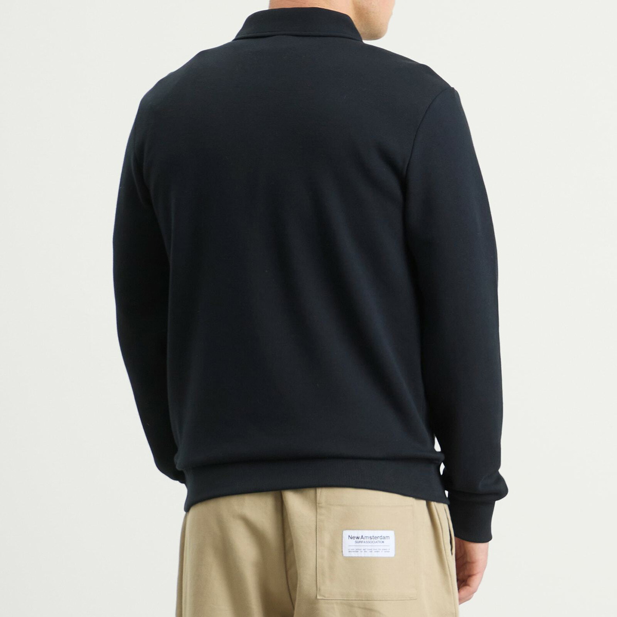 Fred Perry Men's Tennis Badge Collared Sweatshirt in Navy