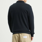 Fred Perry Men's Tennis Badge Collared Sweatshirt in Navy