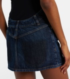 Jean Paul Gaultier Curved denim miniskirt