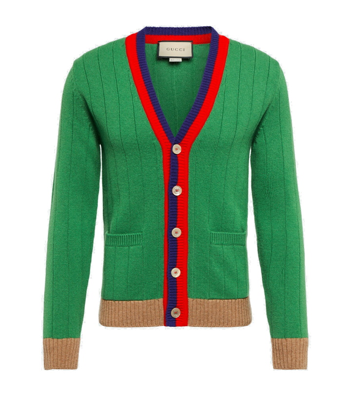 Photo: Gucci - Ribbed-knit wool cardigan