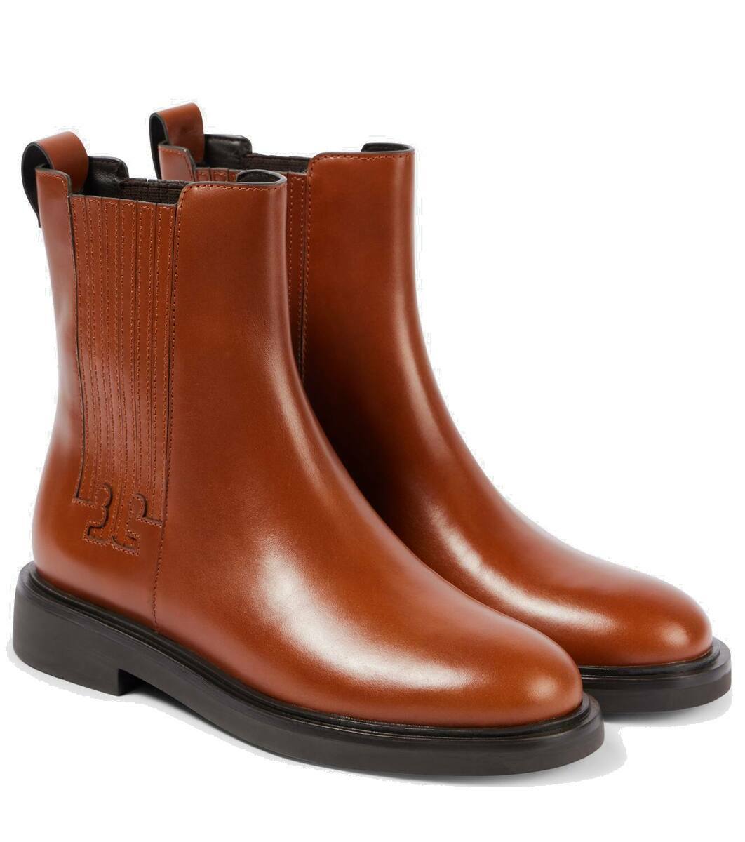 【Tory Burch】 Embossedレザー Chelseaブーツ Tory Burch Embossed leather Chelsea boots Tory Burch