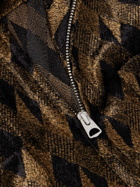 Beams Plus - Jacquard-Knit Zip-Up Jacket - Brown
