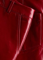 Kitri Lucienne Vinyl Trousers Red