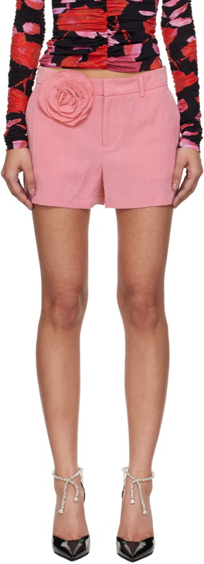 Photo: Blumarine Pink Fluid Gabardine Rose Shorts