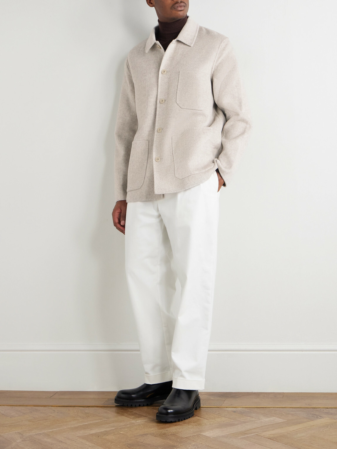 Hartford - Jay Double-Faced Wool-Blend Jacket - Neutrals
