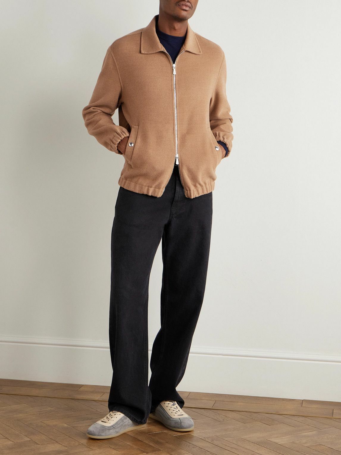 Eleventy - Wool-Felt Bomber Jacket - Brown