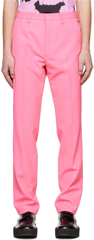 Photo: Dries Van Noten Pink Cropped Trousers