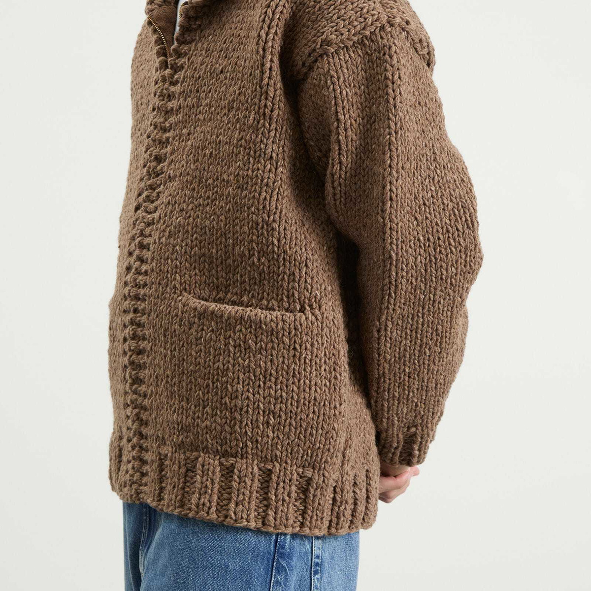 Visvim Men's Cowichan Hand Knit in Brown