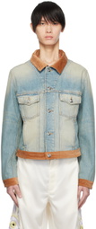 BLUEMARBLE Blue Cropped Denim Jacket