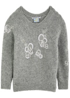 Bernadette Orchidea Embellished Alpaca-blend Jumper Grey Light