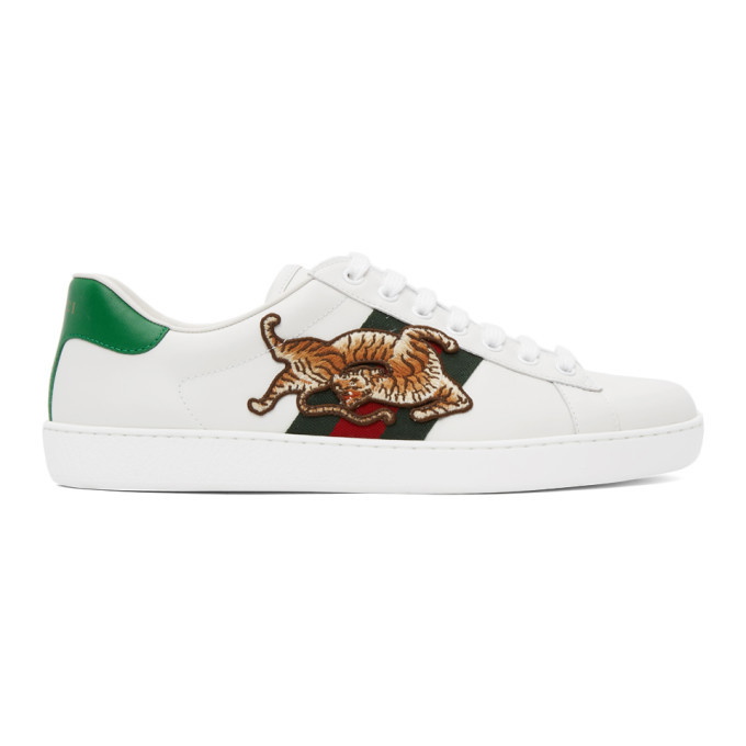 Photo: Gucci White Tiger Ace Sneakers
