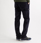 Thom Sweeney - Slim-Fit Tapered Stretch-Cotton Corduroy Cargo Trousers - Blue