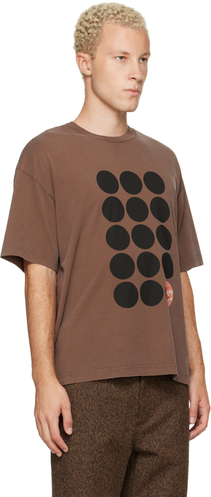 Marni Brown Printed-Logo T-shirt