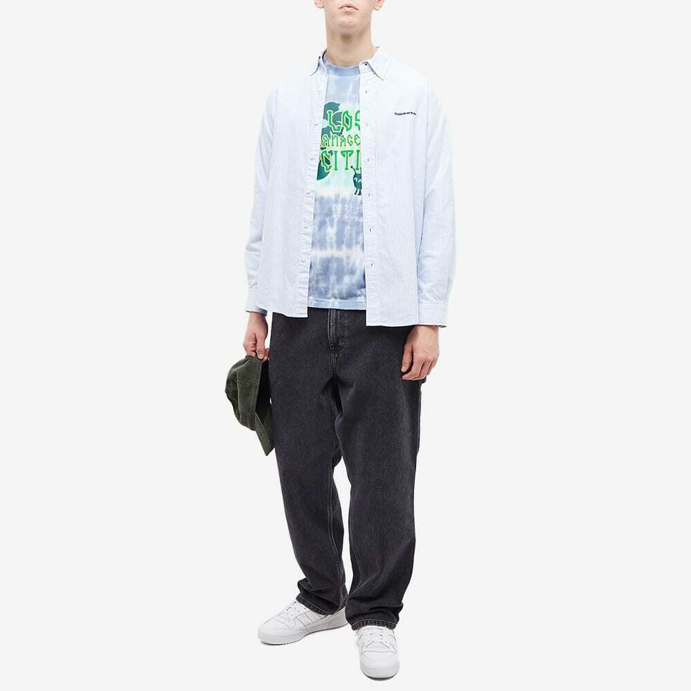 ★2022FW新作★LMC★STRIPE TIE DYE LONG SLV TEE LMC Men's Long Sleeve Stripe Tie Dye T-Shirt in Stone Blue LMC