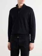 Canali - Wool Zip-Up Sweater - Black