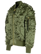 Alpha Industries ulcans Green Nylon Bomber Jacket