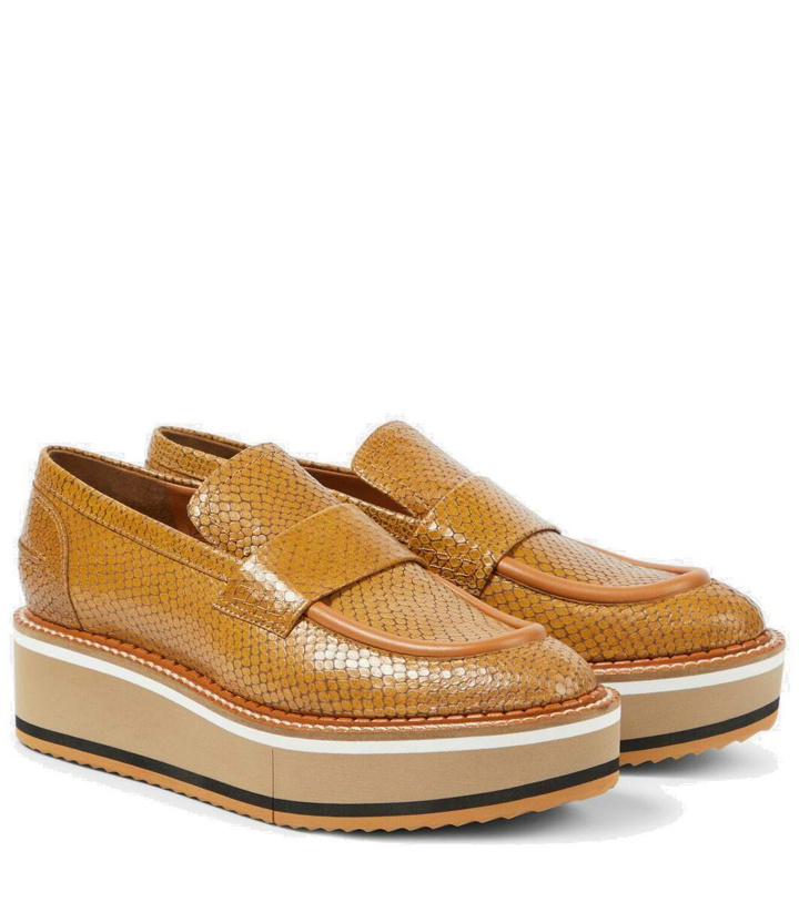 Photo: Clergerie Bahati croc-effect leather platform loafers