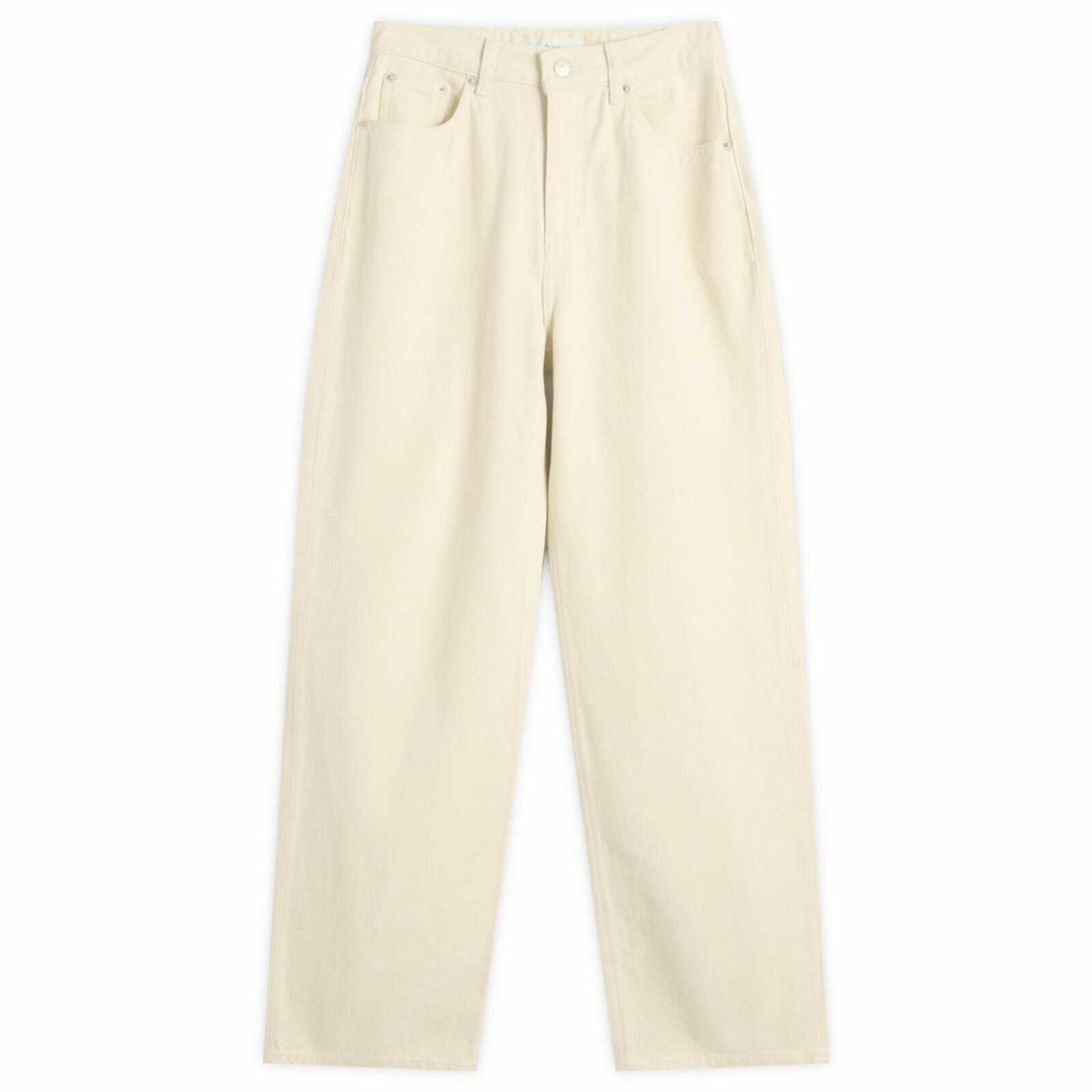 DUNST Women's Brushed Straight Jeans in Cream