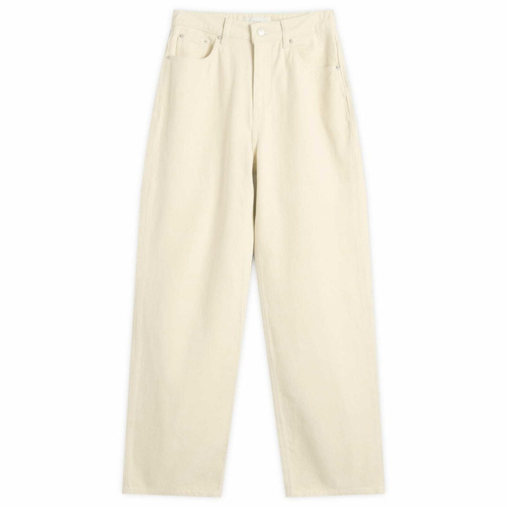 Photo: DUNST Women's Brushed Straight Jeans in Cream