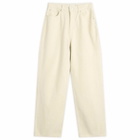 DUNST Women's Brushed Straight Jeans in Cream