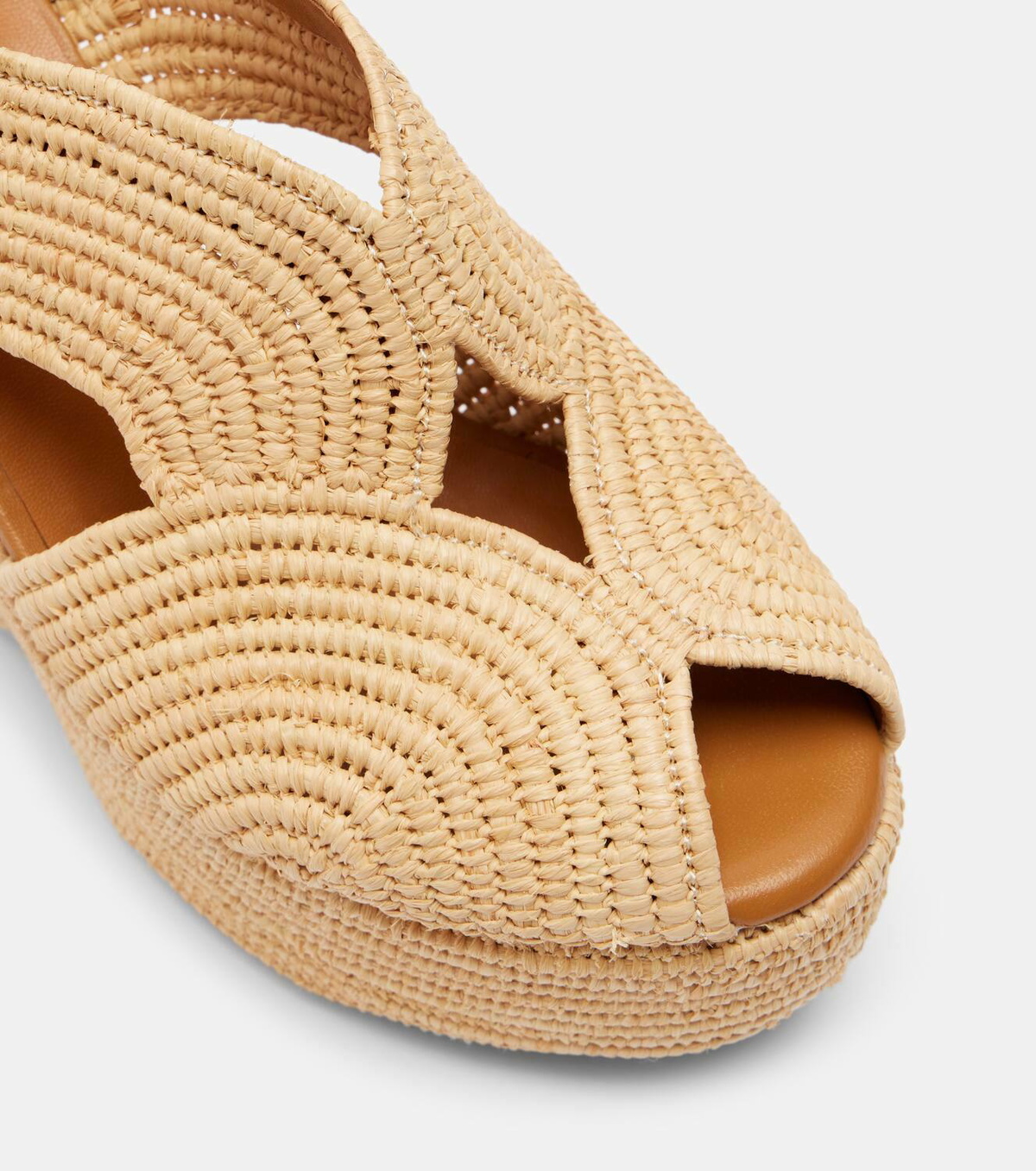Clergerie Dolce raffia platform sandals