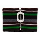 JW Anderson Grey Thick Stripe Neck Band