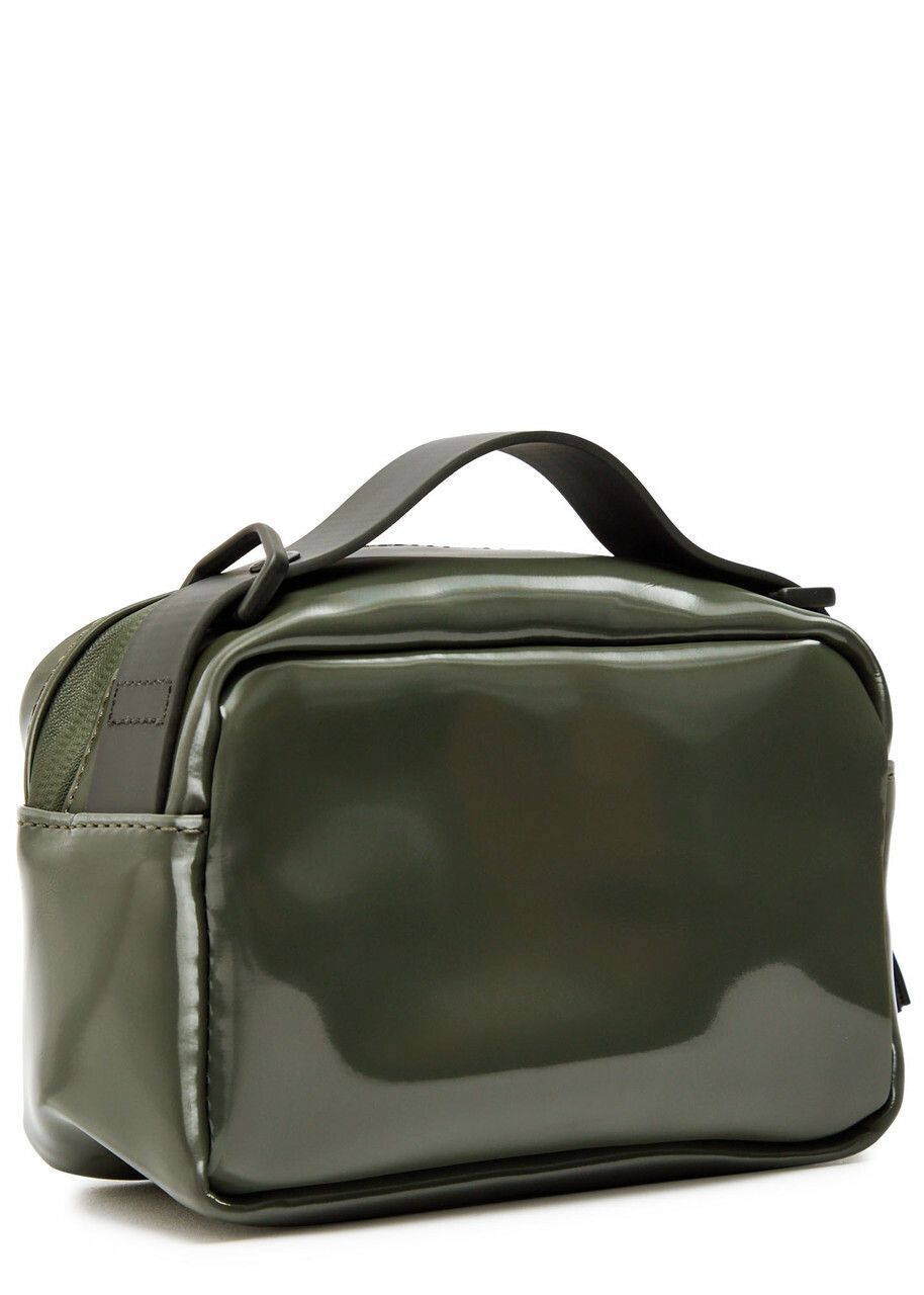 Rains Box Micro Coated Rubberised Cross-body bag - Dark Green - One Size