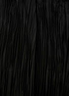 Eileen Fisher Plissé Silk Midi Skirt Black